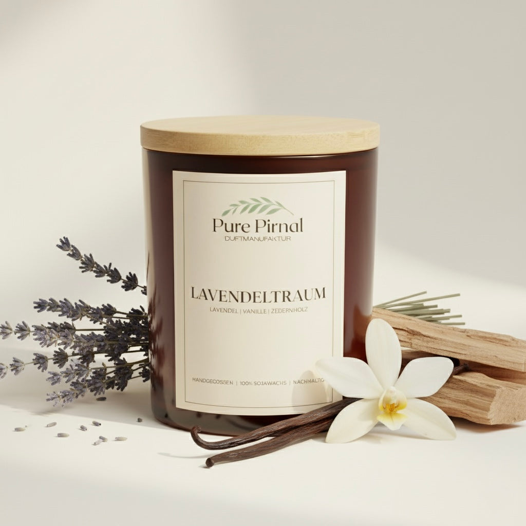 Lavendeltraum Duftkerze – Nachhaltige Premium-Kerze aus 100 % Sojawachs, handgegossen