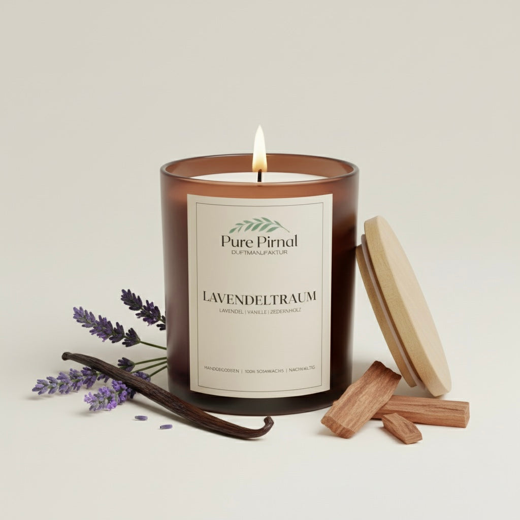Lavendeltraum Duftkerze – Nachhaltige Premium-Kerze aus 100 % Sojawachs, handgegossen
